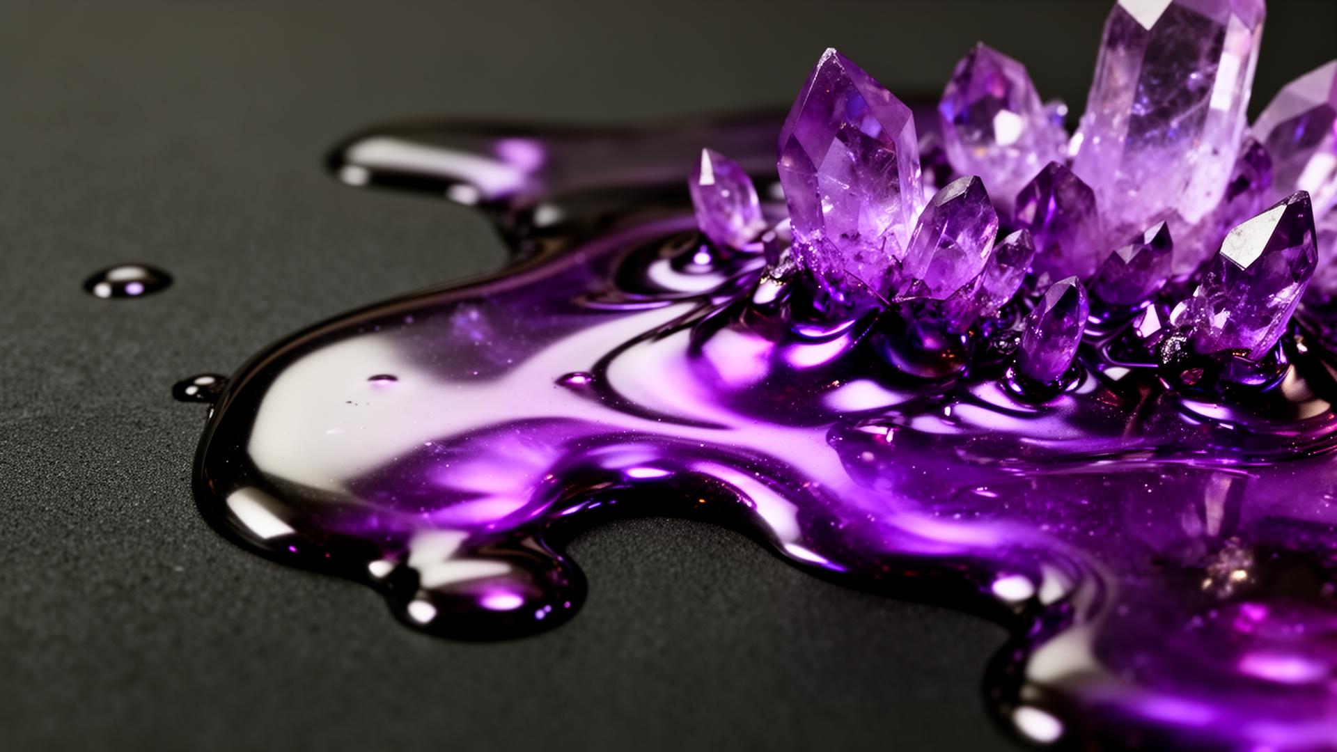 Crystalline violet material specimen